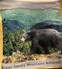 Great Smoky Mountain Square Cloth Neck Wrap Approx 21 X21 Bear picture