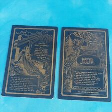 2 ODD Antique Victorian Era Mourning Remembrance Cards HUSBAND & WIFE 1904 '06 picture
