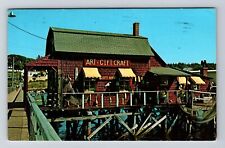 Boothbay Harbor ME-Maine Art Gift Craft Little Shop c1980 Vintage Postcard picture
