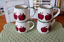 Apple Garden 1980 4 piece Ceramic Mug Set~Mint in Box~ picture