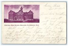 1907 Central High School Building Campus Driveway El Dorado Kansas KS Postcard picture