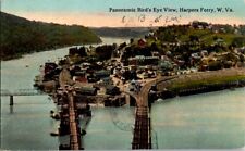 Vintage Postcard Elevated View of Harper's Ferry WV West Virginia 1913     G-706 picture