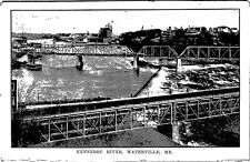 Post Card Kennebec River Waterville Maine c: 1917-1929 picture