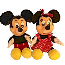 Vintage 1990s Mickey & Minnie Mouse Plush Soft Toys Disneyland Disney World 15” picture