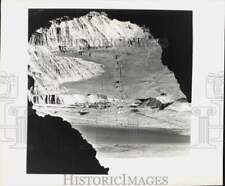 1970 Press Photo View of the Judean Desert from inside the Qumran Caves, Israel picture