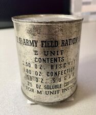 Field Ration C - B Unit, Packed 1942 With Key, Great condition. picture