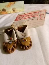 Vintage Moccasin  Doll 1930 With Mailing Card picture