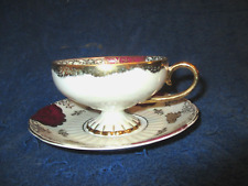 ROYAL HALSEY VERY FINE CUP & SAUCER FOOTED SCALLOPED EDGES picture