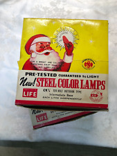 Vintage World-Wide Decorative Lites C9 1/4 Christmas Light Bulbs in Box Santa JP picture