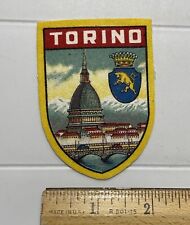 Turin Torino Mole Antonelliana Italy Italia Souvenir Printed Fabric Patch Badge picture