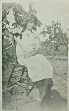 c.1900's Teen Girl Dark Hair Native Outfit Headband Antique RPPC 1910's picture