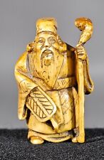 Vintage Resin Netsuke REPRODUCTION Of One Of The 8 Immortals Miniature #2 picture