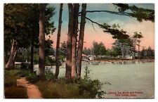 1912 Among the North-end Camps, Twin Lakes, Wooded Landscape, CT Postcard picture