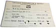 AUGUST 1927 CB&Q CHICAGO BURLINGTON & QUINCY CODY WYOMING VIA BILLINGS MONTANA picture