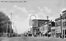 State Street View Jackson Mississippi MS Reprint Postcard picture