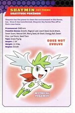 2012 POKEMON SHAYMIN #2 Trading Card Character Action Figure Pin-Up ART PRINT AD picture