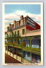 New Orleans LA-Louisiana, Antoine's Restaurant, Advertisement, Vintage Postcard picture