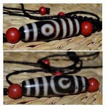 Antique 2 Eyes Tibetan Dzi Bead Protective Amulet Attract Wealth Good Luck, CG2 picture