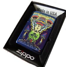 Zippo RARE DISCONTINUED Zippo Psychedelic Alien Space UFO Lighter - New in Box picture