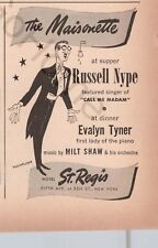 The Maisonette Russell Nype Evalyn Tyner Performing Print Ad 1951 picture