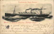 Gruss von Steamship Ship Konigin Luise Passenger Msg 1899 Cancel Postcard picture