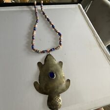 Northwest Fur Co,Beaver Effigy Trade Piece With Blue Glass. Native Indian Quebec picture