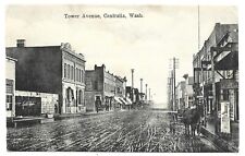 Vintage RPPC Real Photo Postcard of Tower Avenue in CENTRALIA Washington State picture