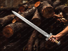 Handmade Viking Sword Hand Forged Damascus Sword Viking Sword Battle Ready Sword picture