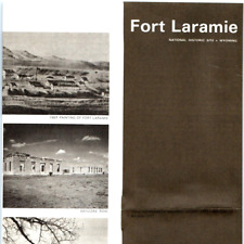 1972 Fort Laramie Wyoming Mini Travel Brochure FOld Out National Park Ad Vtg C38 picture