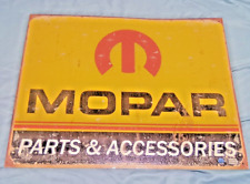 Mopar vintage-looking tin sign DODGE HEMI PLYMOUTH MOPAR PERFORMANCE PARTS & ACC picture