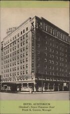 Ohio Cleveland Hotel Auditorium ~ vintage postcard picture