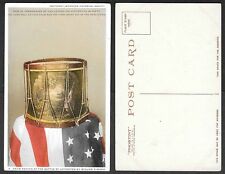 Old Massachusetts Postcard - The Drum, Battle of Lexington, Flag - Phostint picture