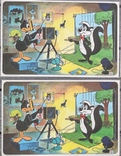 2 Vintage 1976 Pepsi-Warner Bros-Looney Tunes Daffy Duck & Pepe le Pew Placemats picture