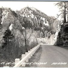 c1940s Coconino Co, AZ RPPC Oak Creek Canyon Hwy 89 Real Photo PC A165 picture