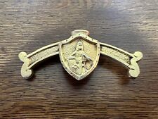 NOS Antique Gold Sword Cross Guard Knight Holding Shield Rare #1 picture