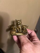 Jennings brothers, Fox family figurine/paperweight ANTIQUE early 1900s picture