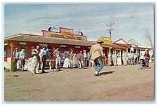 1959 Gunsmoke Trading Post Dodge City Kansas KS Posted A Typical Scene Postcard picture