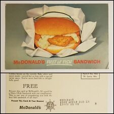 Early 1960s McDonald's Filet of Fish Sandwich Postcard picture