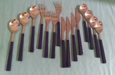 15pc Anacapa Stainless w/Blue Plastic Handles Flatware picture