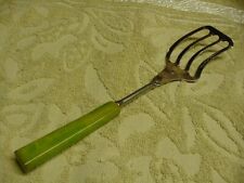 Vintage Small Whisk/Spatula/Beater Kitchen Utensil GREEN Bakelite Handle EXC picture
