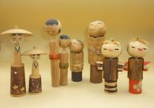 Showa Retro   Old Japanese style creation kokeshi Various things are put toget picture
