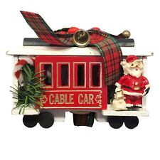 Vintage San Francisco Cable Car Trolley Ornament Light Cover Santa Powell Hyde picture
