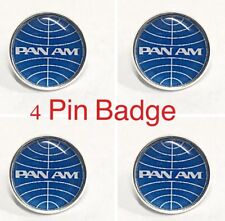 Pan Am Pin Badge (4 Pack )3/4” Logo PanAm Amrican airlines 747 AVIATION LAPEL picture