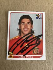 Sergio Ramos,  Spain 🇪🇸 Panini World Cup 2010 hand signed picture