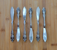 Oneida Community Brahms Stainless Flat Handle Master Butter Knife 6 3/8 Set of 7 picture