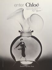 Chloé Karl Lagerfeld Perfume Woman Inside Bottle Vintage Print Ad 1979  picture