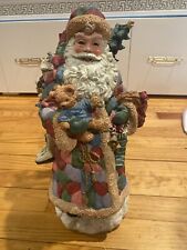 Vintage Christmas Santa Clause Resin With Toys 15