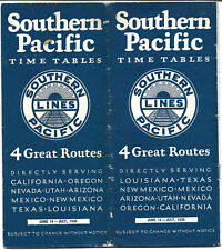 June-July 1936 Southern Pacific Time Tables 4 great routes picture