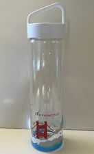 2016 San Francisco Glass Water Bottle You Are Here Red Blue Bridge 18.5 Oz  picture
