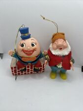 Vintage Humpty Dumpty & “DOC (dwarf) Blow Mold Plastic Ornaments picture